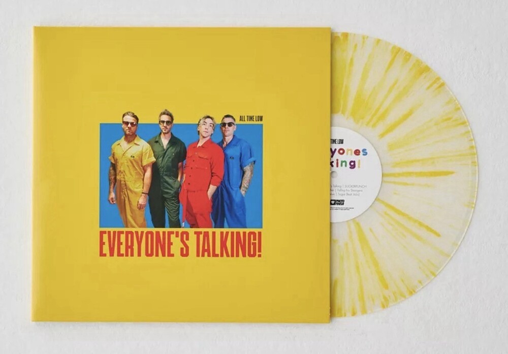 Sealed- All Time Low - Everyone's Talking UO Excl White w/ Yellow Accents Vinyl